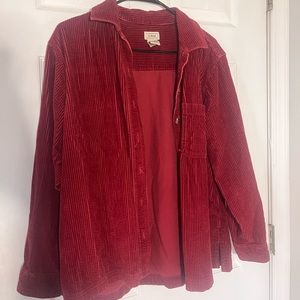 Vintage L.L Bean button up corduroy red
